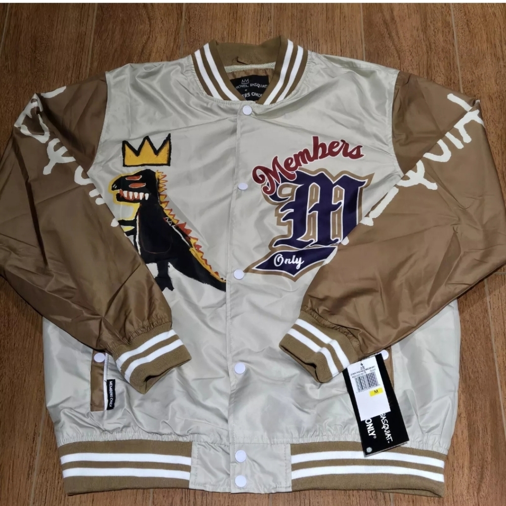 NWT Members Only Jean Michel Basquiat Mona Lisa Men's Medium Windbreaker Jacket
